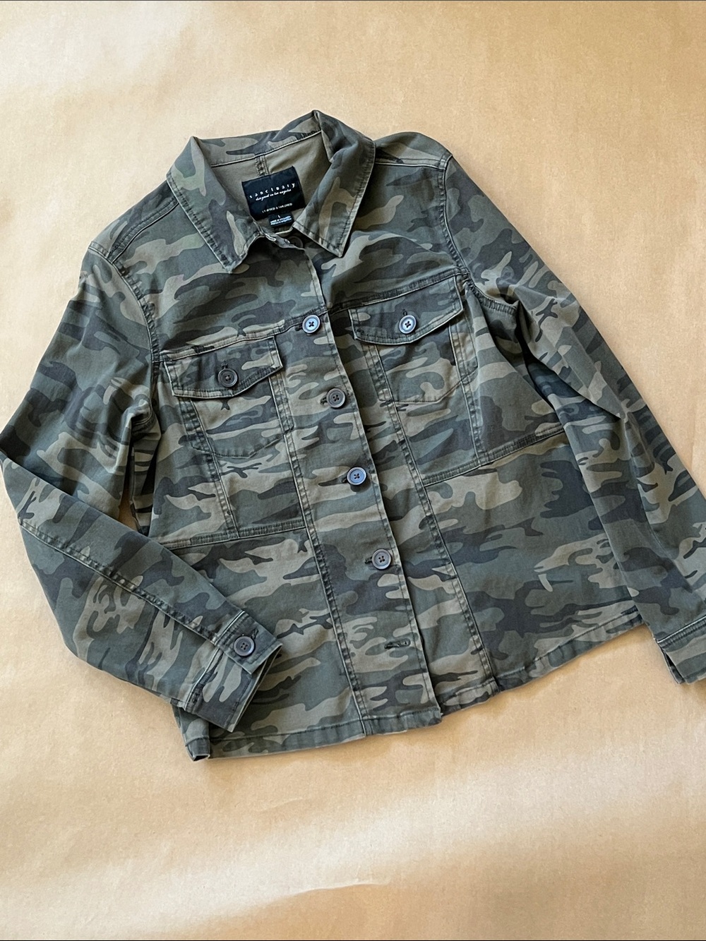 Sanctuary Camo Utility Jacket - Olive Green